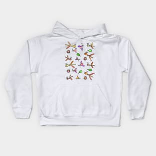 Cute and Colorful Dragonfly Pattern Kids Hoodie